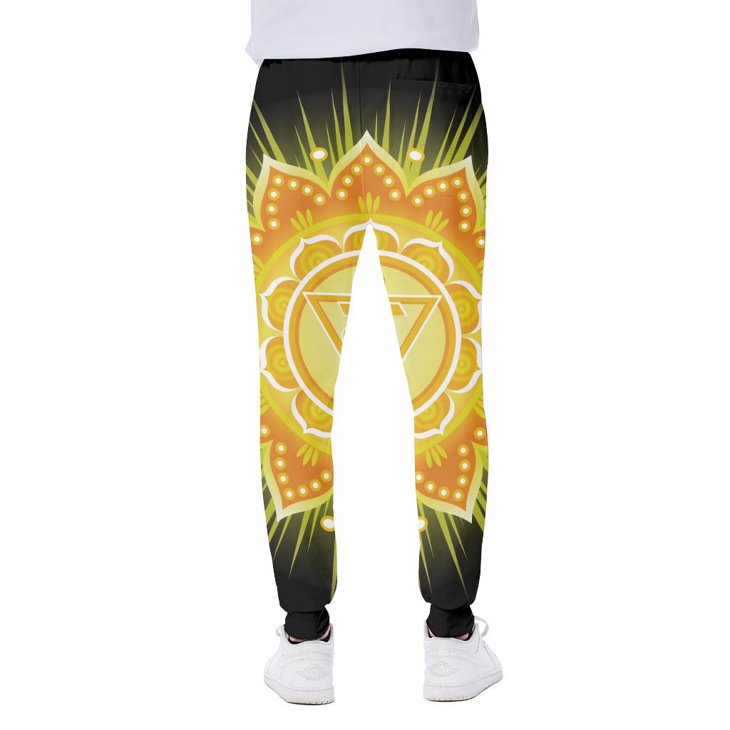 Manipura Chakra Mandala Print Scuba Joggers