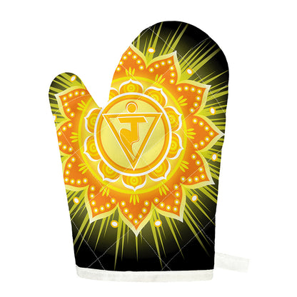 Manipura Chakra Mandala Print Single Oven Mitt