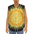 Manipura Chakra Mandala Print Sleeveless Baseball Jersey