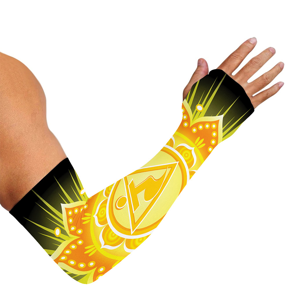 Manipura Chakra Mandala Print Sun Protection Arm Sleeves