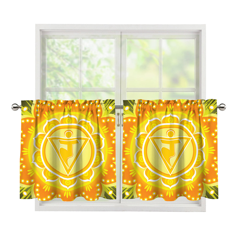 Manipura Chakra Mandala Print Tier Curtains