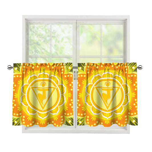 Manipura Chakra Mandala Print Tier Curtains