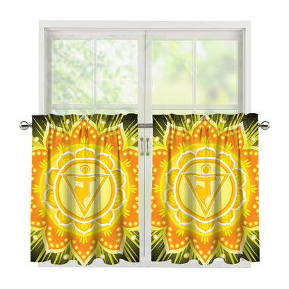Manipura Chakra Mandala Print Tier Curtains