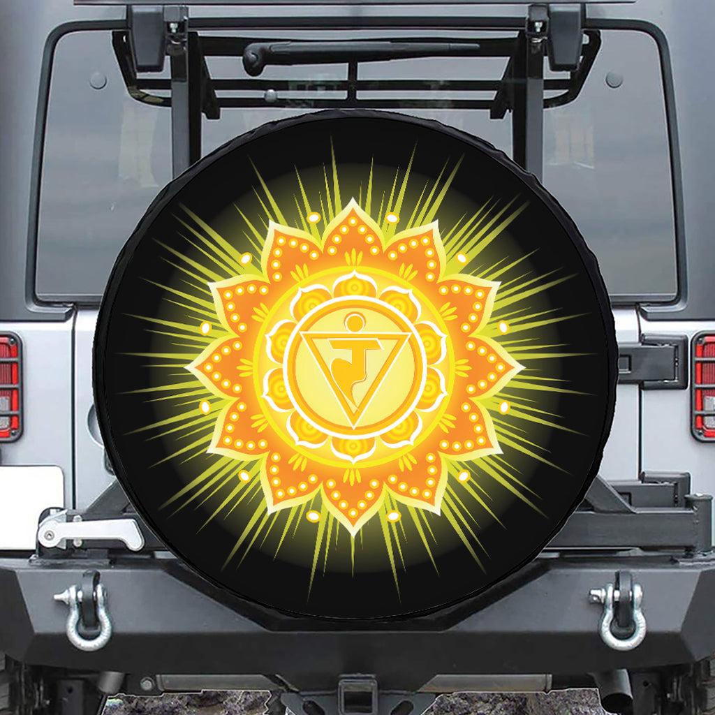 Manipura Chakra Mandala Print Tire Cover