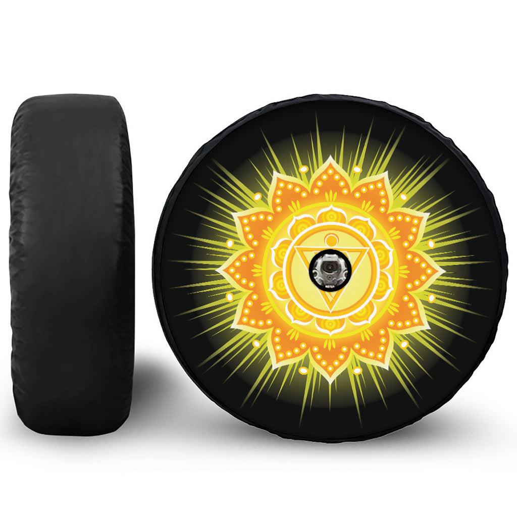 Manipura Chakra Mandala Print Tire Cover With Camera Hole