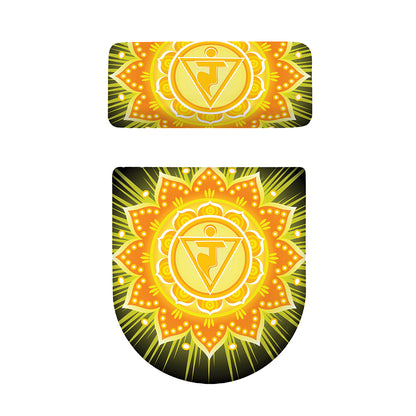 Manipura Chakra Mandala Print Toilet Lid And Tank Cover Set