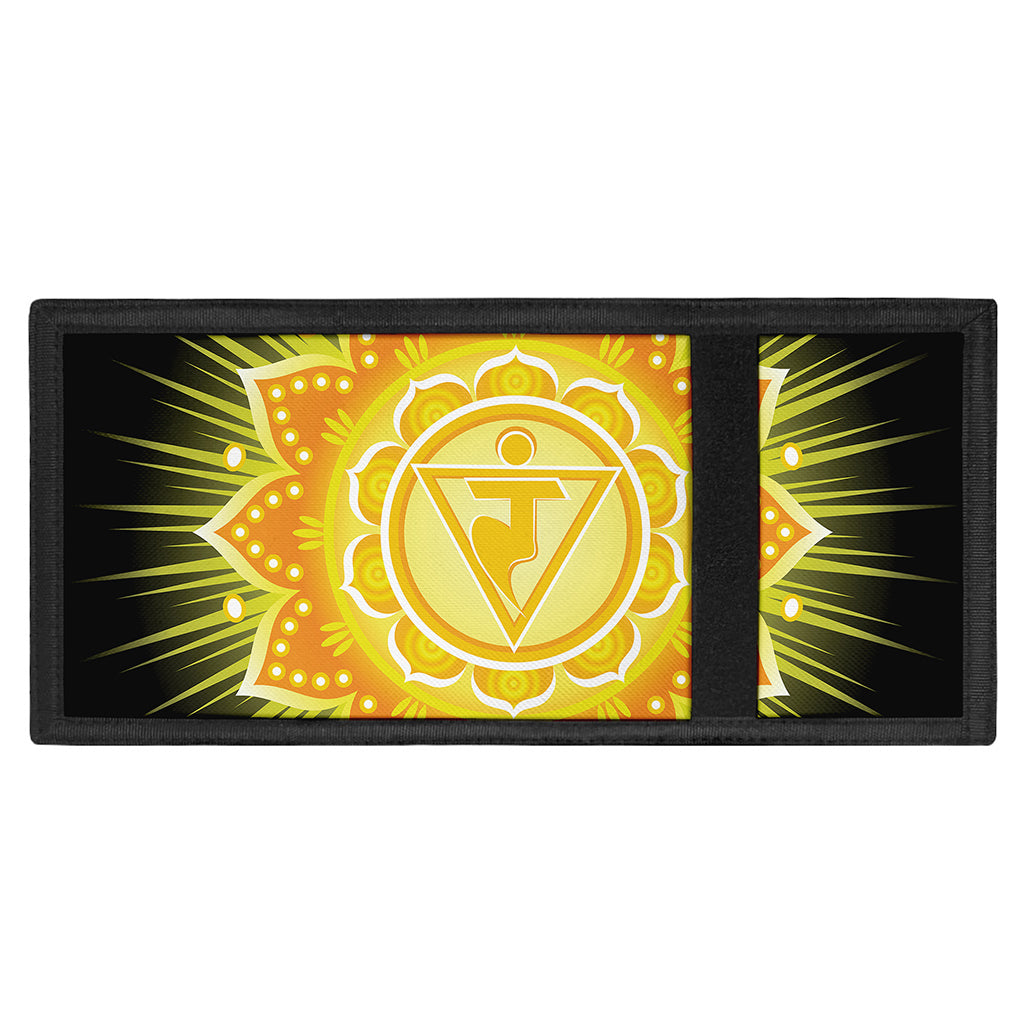 Manipura Chakra Mandala Print Trifold Wallet