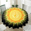 Manipura Chakra Mandala Print Waterproof Round Tablecloth