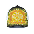 Manipura Chakra Mandala Print White Mesh Trucker Hat