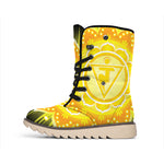Manipura Chakra Mandala Print Winter Boots
