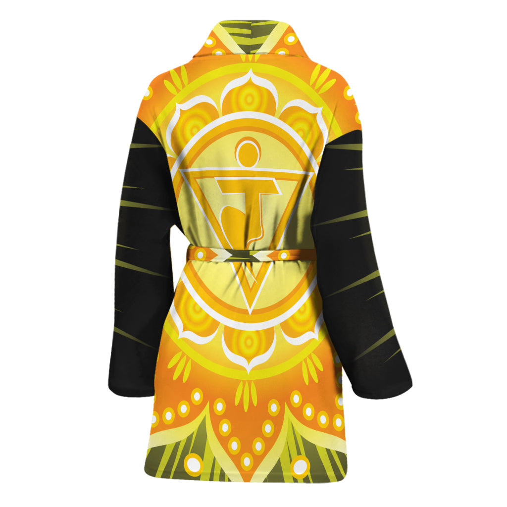 Manipura Chakra Mandala Print Women's Bathrobe