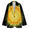 Manipura Chakra Mandala Print Women's Cotton Blazer