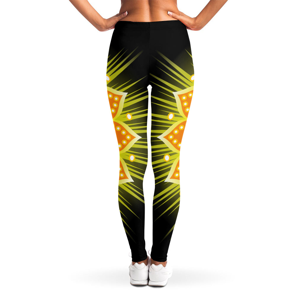 Manipura Chakra Mandala Print Women's Leggings
