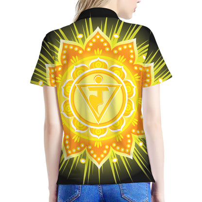 Manipura Chakra Mandala Print Women's Polo Shirt
