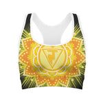 Manipura Chakra Mandala Print Women's Sports Bra