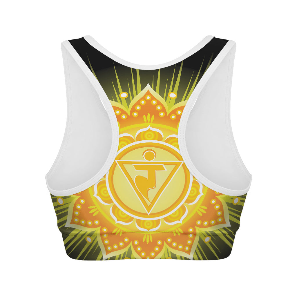 Manipura Chakra Mandala Print Women's Sports Bra