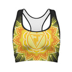 Manipura Chakra Mandala Print Women's Sports Bra