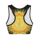 Manipura Chakra Mandala Print Women's Sports Bra