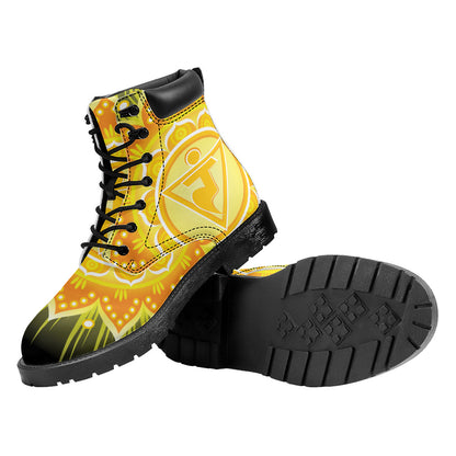 Manipura Chakra Mandala Print Work Boots
