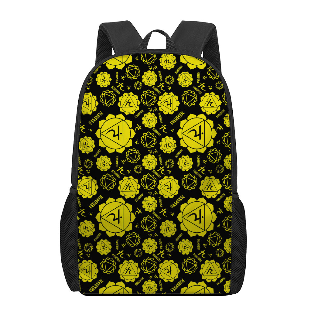 Manipura Chakra Pattern Print 17 Inch Backpack