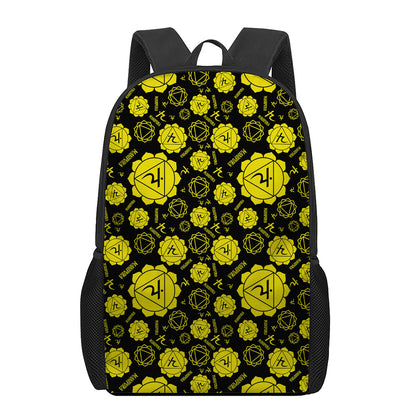Manipura Chakra Pattern Print 17 Inch Backpack