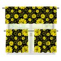 Manipura Chakra Pattern Print 3 Piece Kitchen Curtains