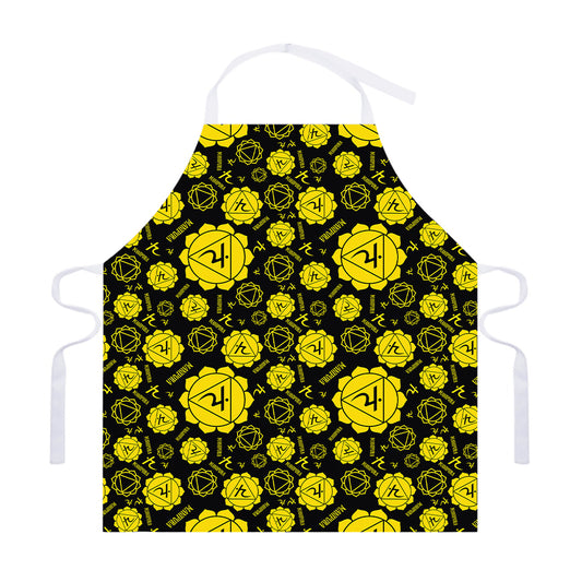 Manipura Chakra Pattern Print Adjustable Apron
