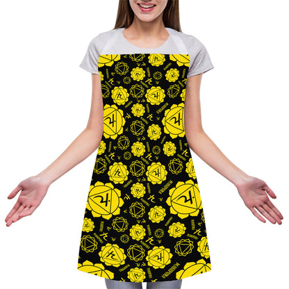 Manipura Chakra Pattern Print Adjustable Apron