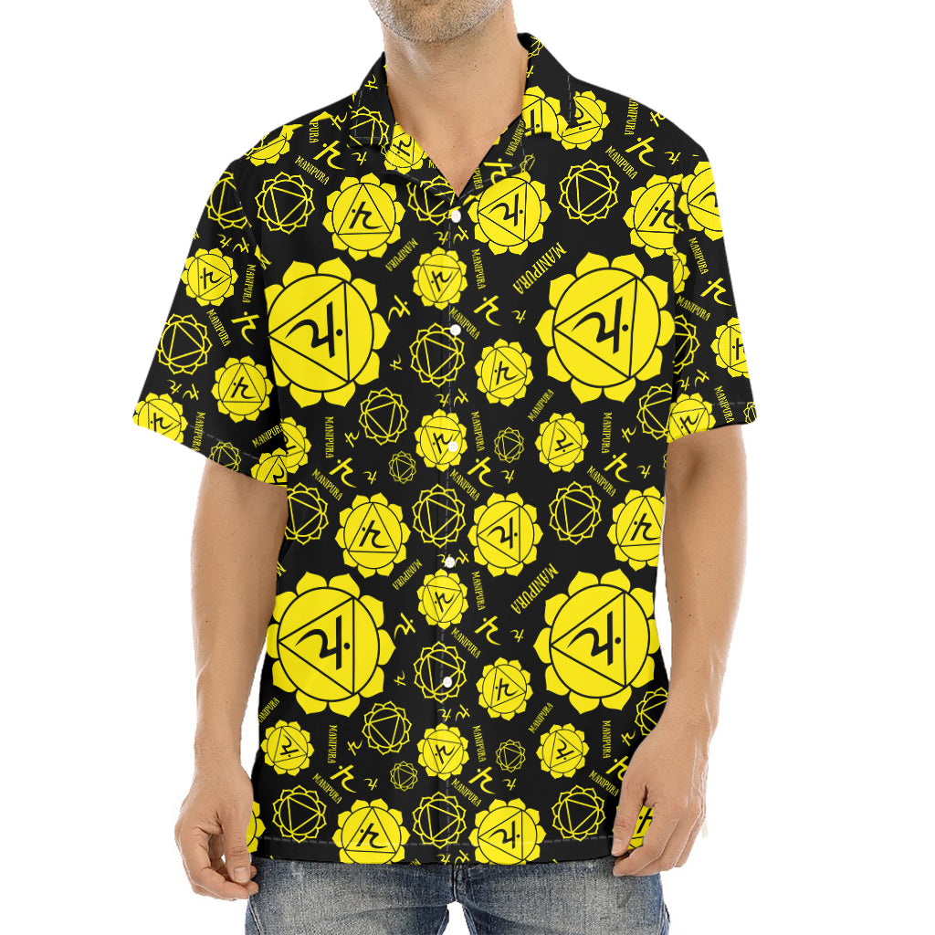 Manipura Chakra Pattern Print Aloha Shirt