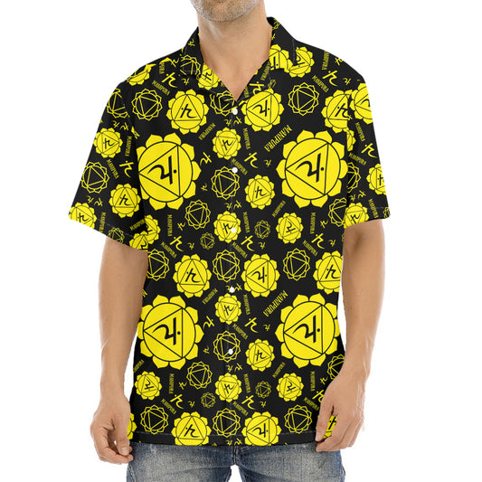 Manipura Chakra Pattern Print Aloha Shirt