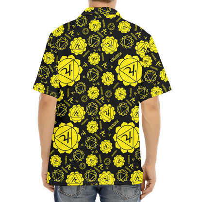 Manipura Chakra Pattern Print Aloha Shirt