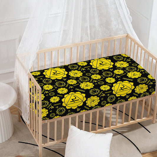 Manipura Chakra Pattern Print Baby Crib Sheet