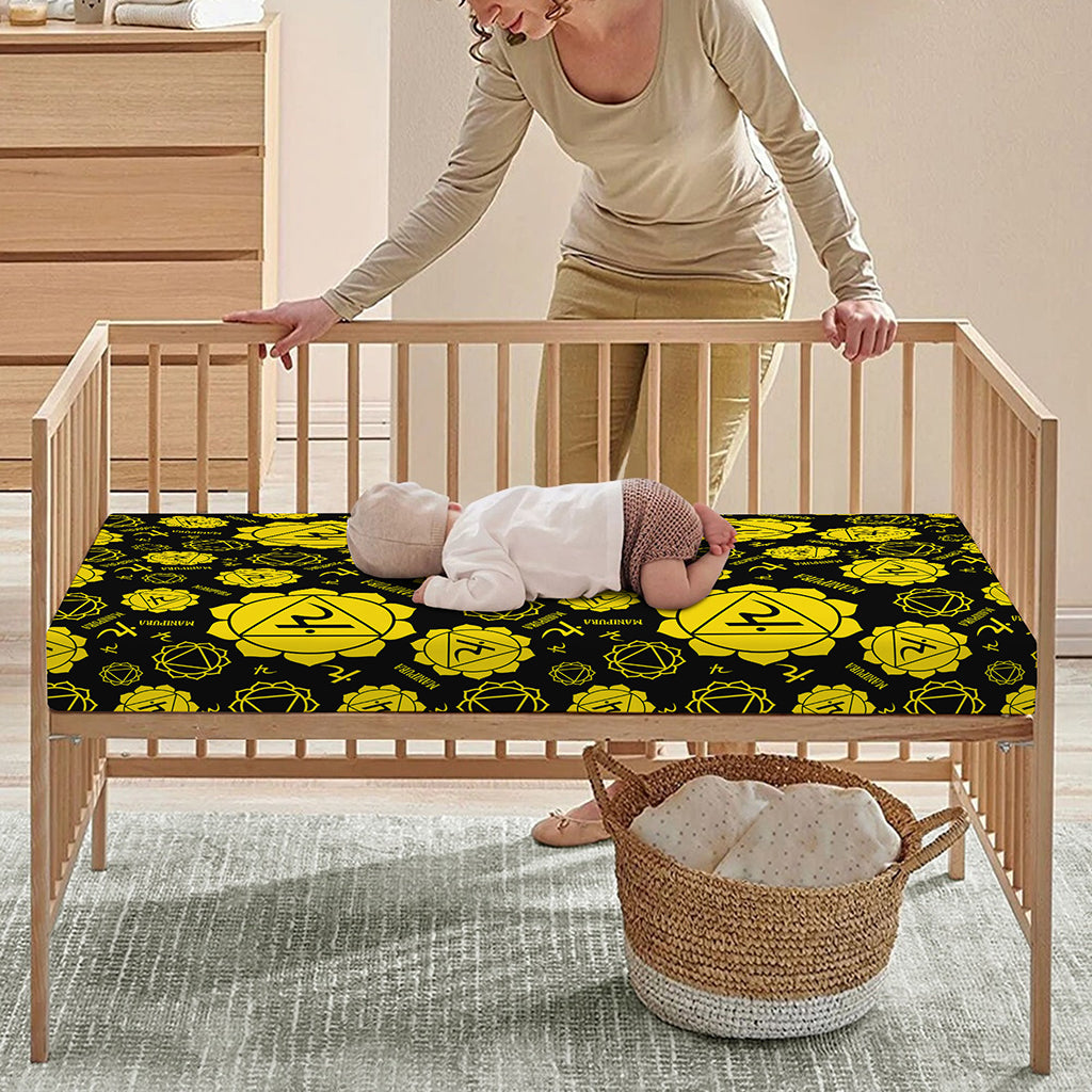Manipura Chakra Pattern Print Baby Crib Sheet