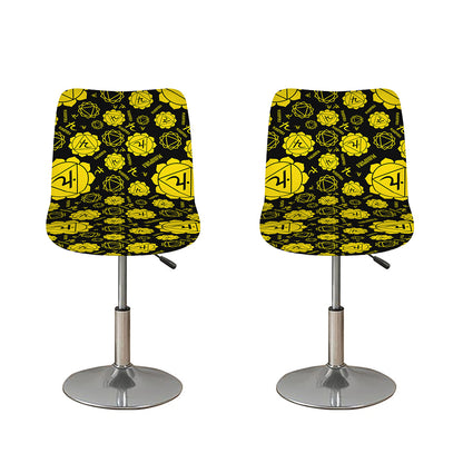 Manipura Chakra Pattern Print Bar Stool Covers
