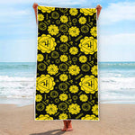 Manipura Chakra Pattern Print Beach Towel