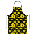Manipura Chakra Pattern Print Bib Apron With Pocket