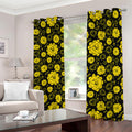Manipura Chakra Pattern Print Dimout Grommet Curtains