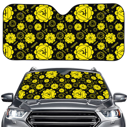 Manipura Chakra Pattern Print Car Windshield Sun Shade