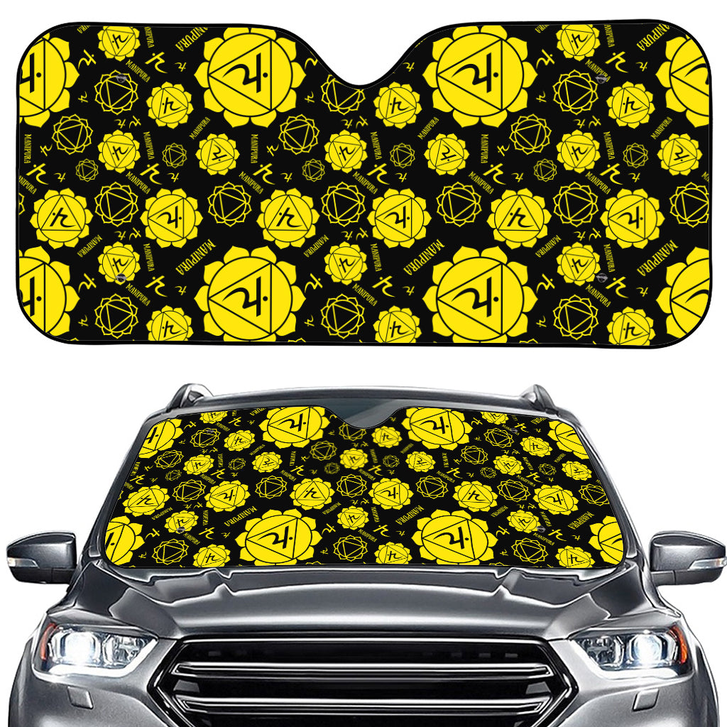 Manipura Chakra Pattern Print Car Windshield Sun Shade