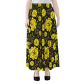 Manipura Chakra Pattern Print Chiffon Maxi Skirt