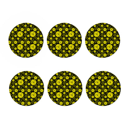 Manipura Chakra Pattern Print Coaster Set