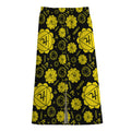 Manipura Chakra Pattern Print Cotton Front Slit Maxi Skirt