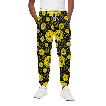 Manipura Chakra Pattern Print Cotton Pants