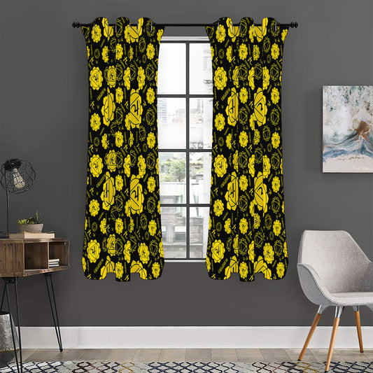 Manipura Chakra Pattern Print Curtain