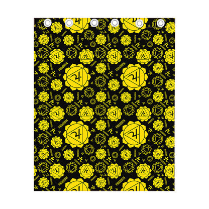 Manipura Chakra Pattern Print Curtain