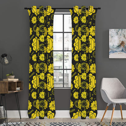 Manipura Chakra Pattern Print Curtain