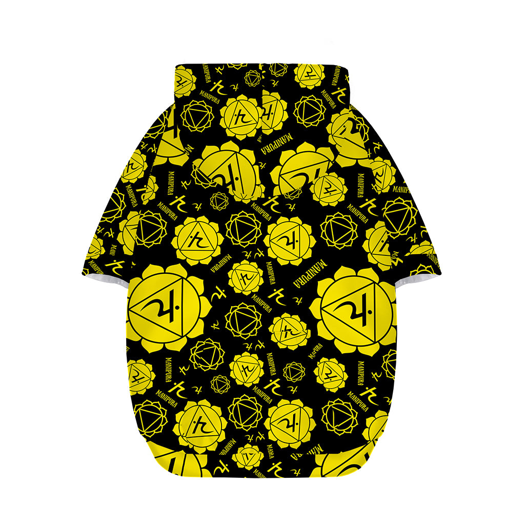 Manipura Chakra Pattern Print Dog Zip Up Hoodie