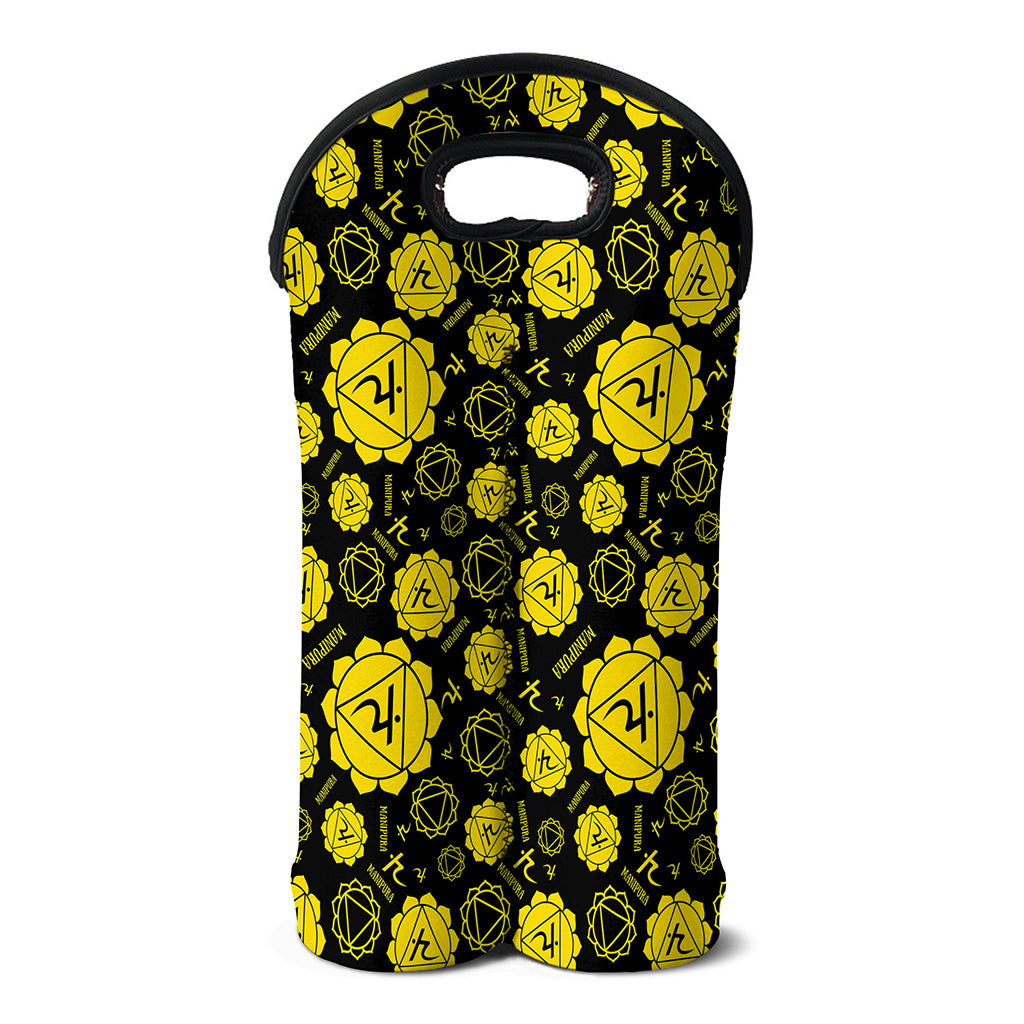 Manipura Chakra Pattern Print Double Neoprene Wine Tote