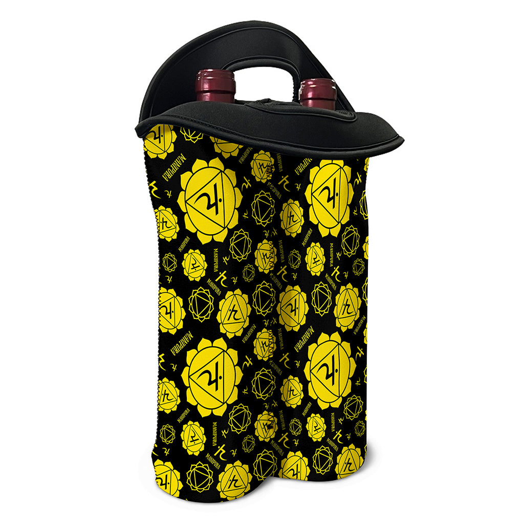 Manipura Chakra Pattern Print Double Neoprene Wine Tote