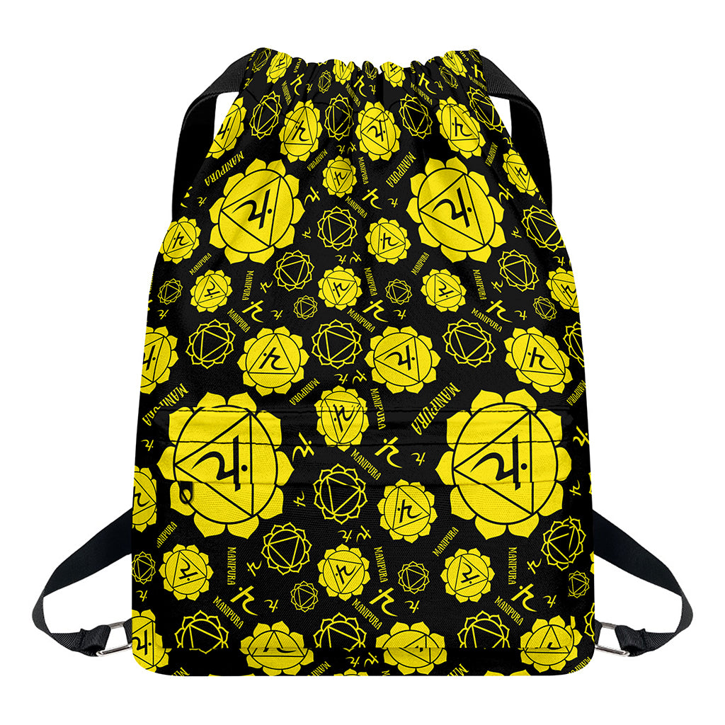 Manipura Chakra Pattern Print Drawstring Backpack